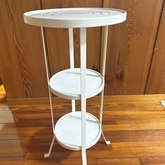 【500円値下げ】IKEA イケア GUNNERN スチール 丸テーブル サイドテーブル 花台 置き台 飾台 机