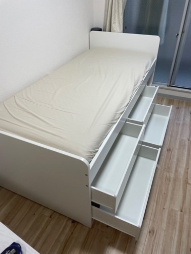 イケア 収納付きセミシングルベッド