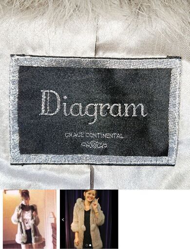 GRACE CONTINENTAL Diagramファーコート 吉川ひなの着用 即完売 毛皮