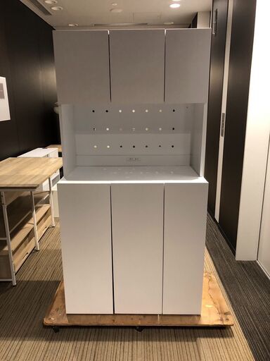 【展示品・未使用品】食器棚  キャビネット しょっきたな 隙間収納  収納棚 幅90cm 参考価格25,990円自社配送時代引き可※現金、クレジット、スマホ決済対応※【送料に設置込】