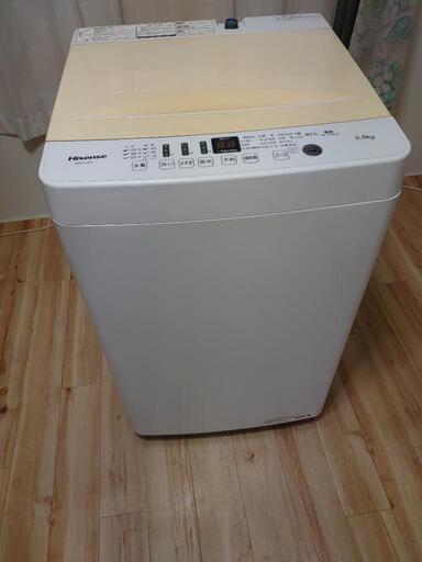 5.5kg 2020年製 HW-T55D 美品 Hisense 1ｹ月保証 福岡市春日市配送料 1000円 洗濯槽分解洗浄済