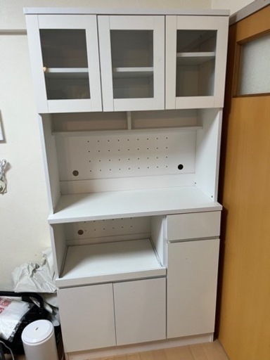 食器棚　スライドテーブル付き　分解可