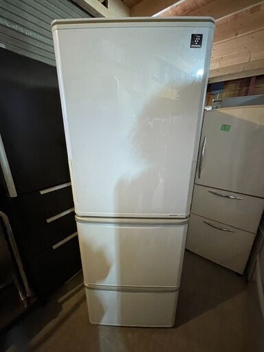B1505　美品　シャープ　３５０L　2013年　両開き3ドア冷蔵庫　自動製氷付き