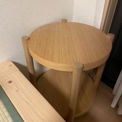 サイドテーブル(2段丸テーブル)