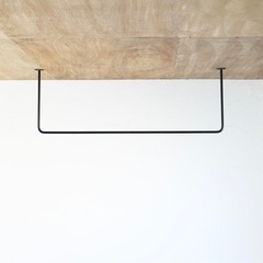 【新品】アイアンバー　コの字型　マットブラック