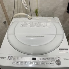 【受渡者決まりました】洗濯機 SHARP 7kg