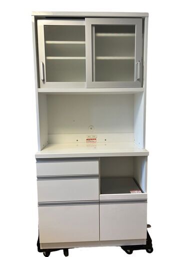 Takahashi works タカハシワークス 食器棚 ホワイト イージークローザー付き 中古品　直接引取大歓迎‼　地域限定有料配送サービスあり‼
