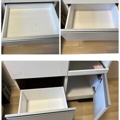 Takahashi works タカハシワークス 食器棚 ホワイト イージークローザー付き 中古品　直接引取大歓迎‼　地域限定有料配送サービスあり‼