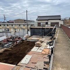 解体工事現場でのゴミ拾い　解体材の片付け - 成田市