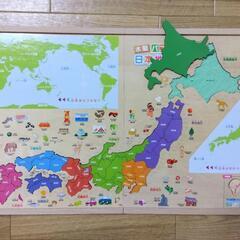 学研　日本地図　パズル　知育　学習　地理　玩具　教材　箱なし