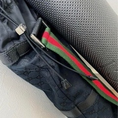 GUCCI ヨガマット 収納ケース GGキャンバス レザー キャンバス ナイロン