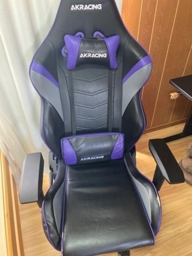 AKRACING ゲーミングチェア デスクチェア ブルー 青 OVERTURE 高耐久PUレザー 180度リクライニング