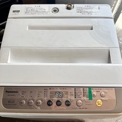 洗濯機　Panasonic NA:F60PB11 6kg 2018年製