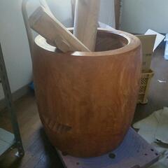 餅つき 3升臼 杵2本  美品 