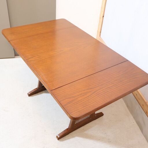 三越家具【ブルージュ・Brugge】伸長式ダイニングテーブル◇オーク材