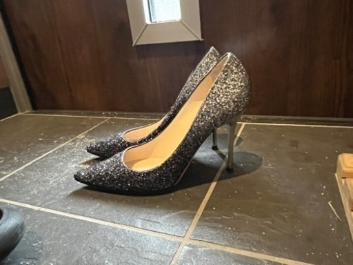 JIMMY CHOO グリッターパンプス22.5cm