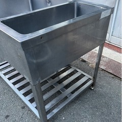 業務用 2槽シンク 幅1000×奥700×高さ815(mm) 二層 二槽 2曹 流し台 厨房 大型シンク 二槽 二層 厨房機器 店舗用品 厨房機材 大阪発