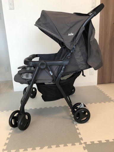 【美品】Joie ￼双子用ベビーカー　エヴァライトデュオ　オリーブ　箱付き joie エヴァライトデュオ 二人乗りベビーカー