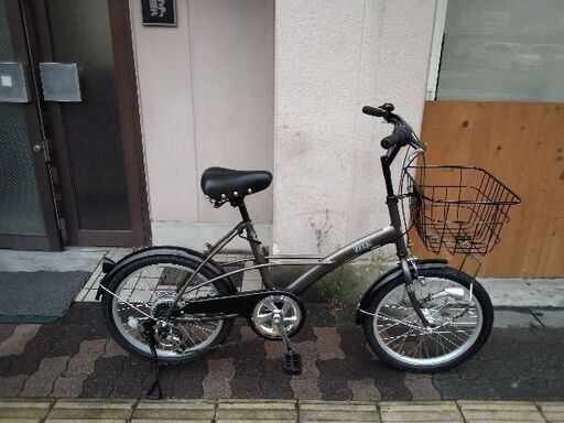 美品☆ZEEK[ジーク]20吋 コンパクト自転車 外装6段/LEDオート/ブラウン