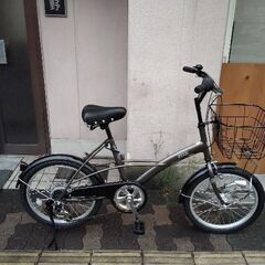 美品☆ZEEK[ジーク]20吋 コンパクト自転車 外装6段/LEDオート/ブラウン