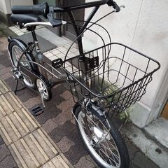 美品☆ZEEK[ジーク]20吋 コンパクト自転車 外装6段/LEDオート/ブラウン