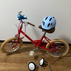 little tokyo bike 16インチ　トマト（赤）セット