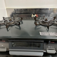 お得⭐︎リンナイ ガステーブル 幅約60cm 片面焼グリル プッシュ点火 右強火力 プロパン用 ブラック KG67BKR/LP