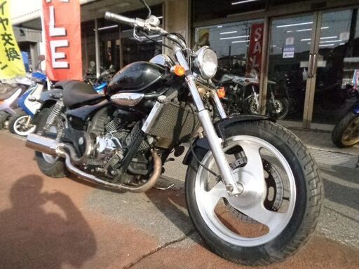 NO.4908　エリミネーター２５０Ｖ　水冷４サイクルＶツイン２５０ｃｃ　スラッシュカットドラッグマフラー　ブラック　☆彡
