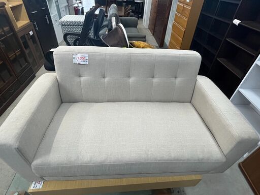 リサイクルショップどりーむ天保山店　No11569　ソファー　２人掛け　超美品　オフホワイト　早い者勝ち　素敵ソファ
