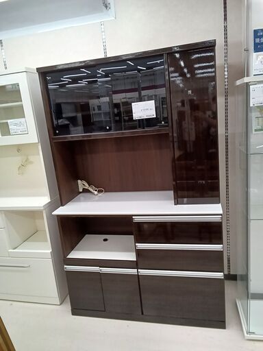 ★ジモティ割あり★  レンジボード ブラウン W116×D50×H186.5 クリーニング済み TC1688