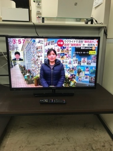 I2402-591 SHARP 液晶テレビ 2T-C32AE1 2019年製 32インチ リモコン付き 動作確認済み キズ汚れ有り