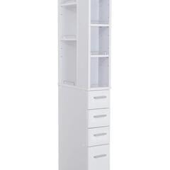 187t 隙間収納ラック  幅20.2cm奥行45cm ホワイト 高さ179.5cm 引き出し付 キッチン 洗面所 のすき間 の有効活用 スリム収納 SSK-T20W  y022103t 187t 隙間収納ラック 幅20.2cm奥行45cm ホワイト 高さ179.5cm 引き出し付