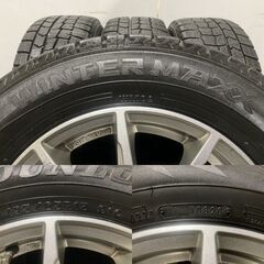 【DUNLOP WM02 195/65R15】スタッドレス【A-TECH SCHNEIDER 15インチ 6J5HPCD114.3+45】20年製 アイシス ヴォクシー ノア等　(MTQ152) クレジットカード QRコード決済可能