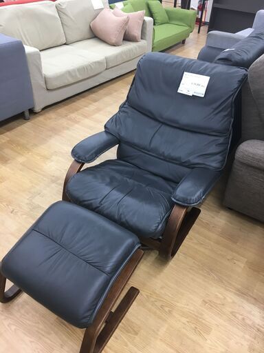 ★ジモティ割あり★ 富士ファニチャー チェアオットマン付き クリーニング済み SJ5134