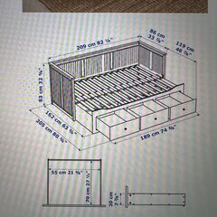 ダブルベッドとマットレス (IKEA)