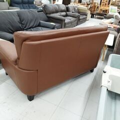 2人掛け ソファ 合皮 幅155cm×高さ86cm×奥行87cm レザー