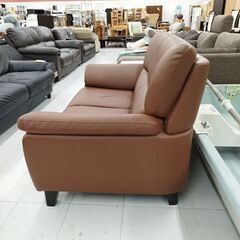 2人掛け ソファ 合皮 幅155cm×高さ86cm×奥行87cm レザー