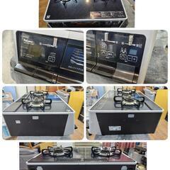 J406★パロマ★トップガラスLPガスコンロ★水無し両面焼きグリル