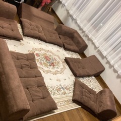 値下げしました！3人掛けフロアコーナーソファー×2点セット