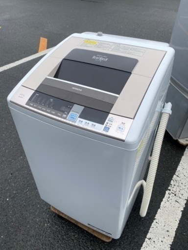 福岡市内配送設置無料　日立 HITACHI BW-D8TV W [ビートウォッシュ たて型洗濯乾燥機（8.0kg） 自動お掃除搭載 プラチナホワイト]