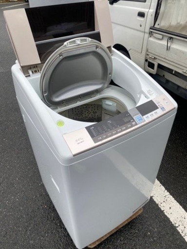 福岡市内配送設置無料　日立 HITACHI BW-D8TV W [ビートウォッシュ たて型洗濯乾燥機（8.0kg） 自動お掃除搭載 プラチナホワイト]