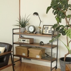 綺麗 ニコアンド 棚 アイアン 木製シェルフ