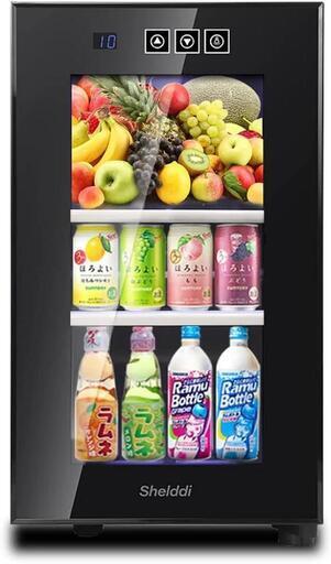 Shelddi 小型冷蔵庫 23L 静音 おしゃれ 省エネ ミニ冷蔵庫