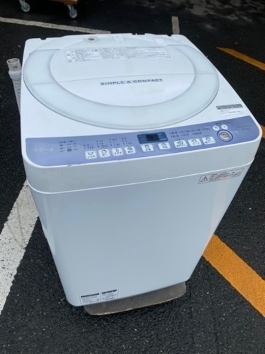 福岡市内配送設置無料　ES-T710-W(ホワイト系) 全自動洗濯機 上開き 洗濯7kg