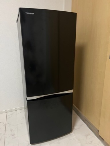 2021年製　東芝2ドア冷凍冷蔵庫153L  GR-R15BS-K　ブラック