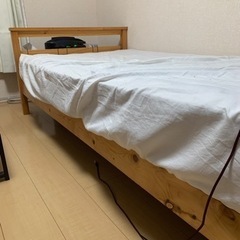 【受付中止】【取引中】ニトリ木製シングルベッドとマットレス