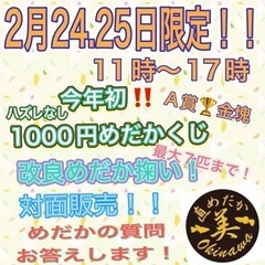 プチ！めだかイベント！1000円めだかくじ開催！