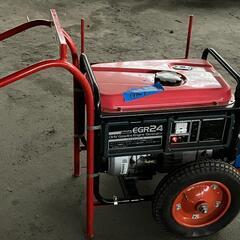 公共事業売払品 発電機 新ダイワ EGR24 ※投光器、スタンド、荷台付き