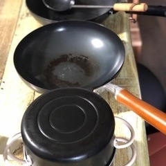 中華鍋、天ぷら鍋セットで(受け渡し者決定)