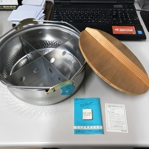 ☆値下げ☆O2402-607 杉山金属 万能卓上鍋 ステンレス鍋 5.1L 26.5cm 未使用品